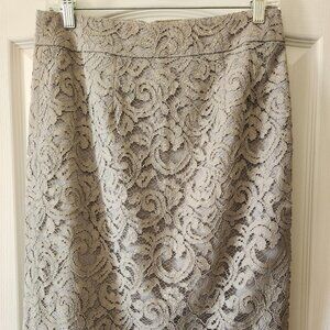 **NWT** Banana Republic grey lace pencil skirt